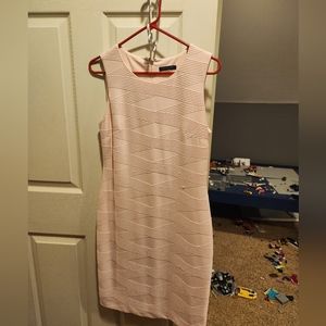 Tommy Hilfiger Pink Textured Midi Dress